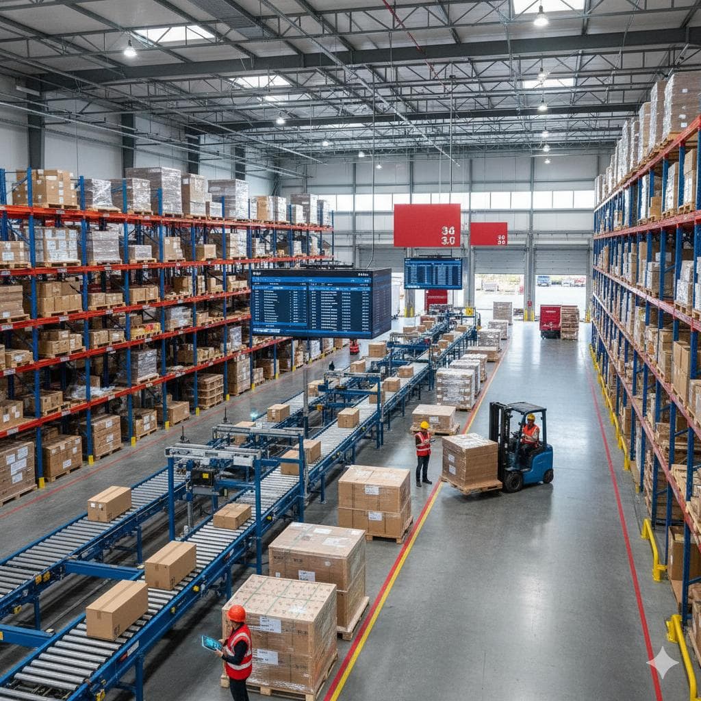 Warehouse team picking and packing stock in an Alpha Ace 3PL facility